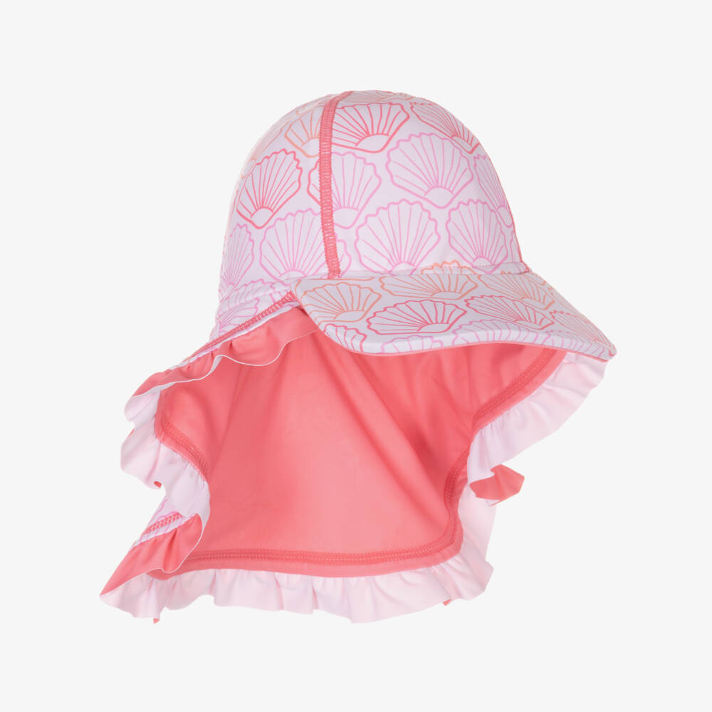 Mitty James-Girls Pink Shell Legionnaire's Hat (UPF 50+) | Childrensalon
