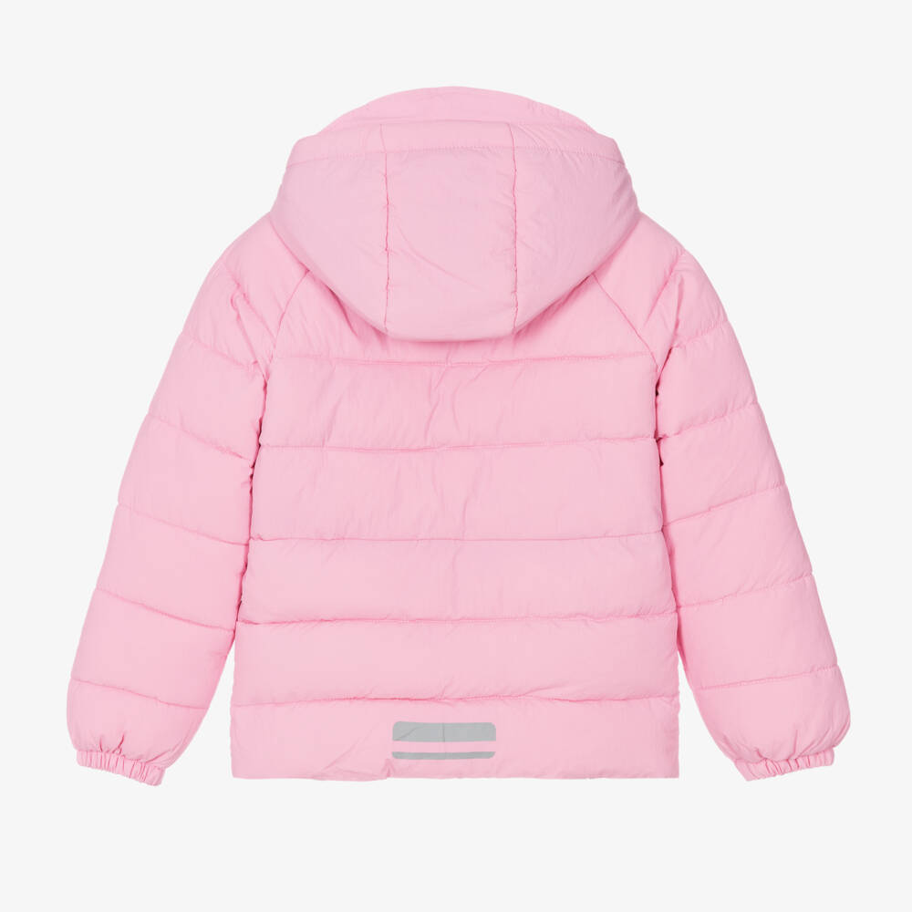 Mitty James-Girls Pink Showerproof Puffer Coat | Childrensalon