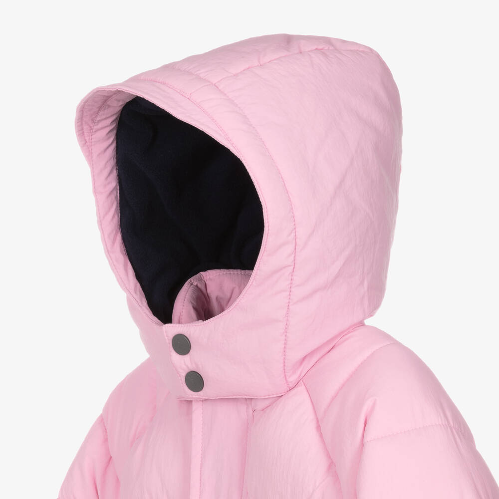 Mitty James-Girls Pink Showerproof Puffer Coat | Childrensalon