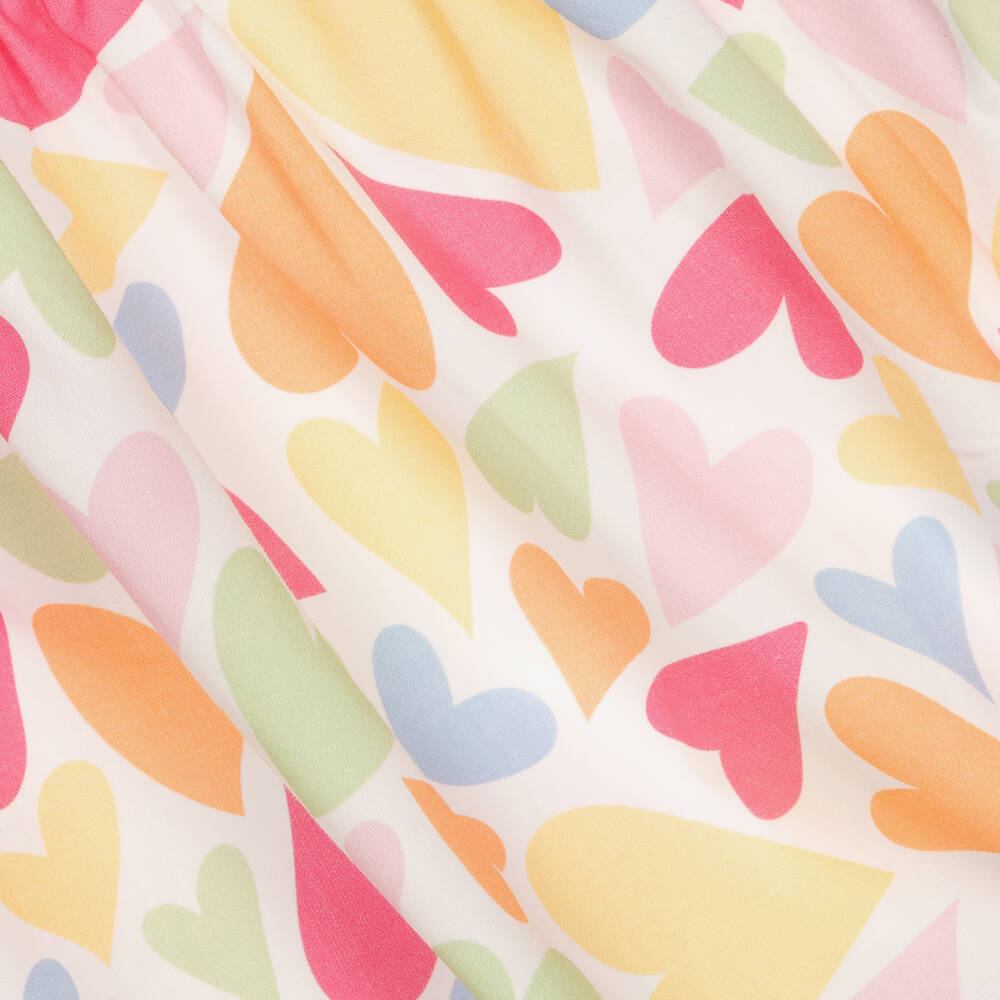 Mitty James-Girls White Cotton Heart Sun Dress | Childrensalon