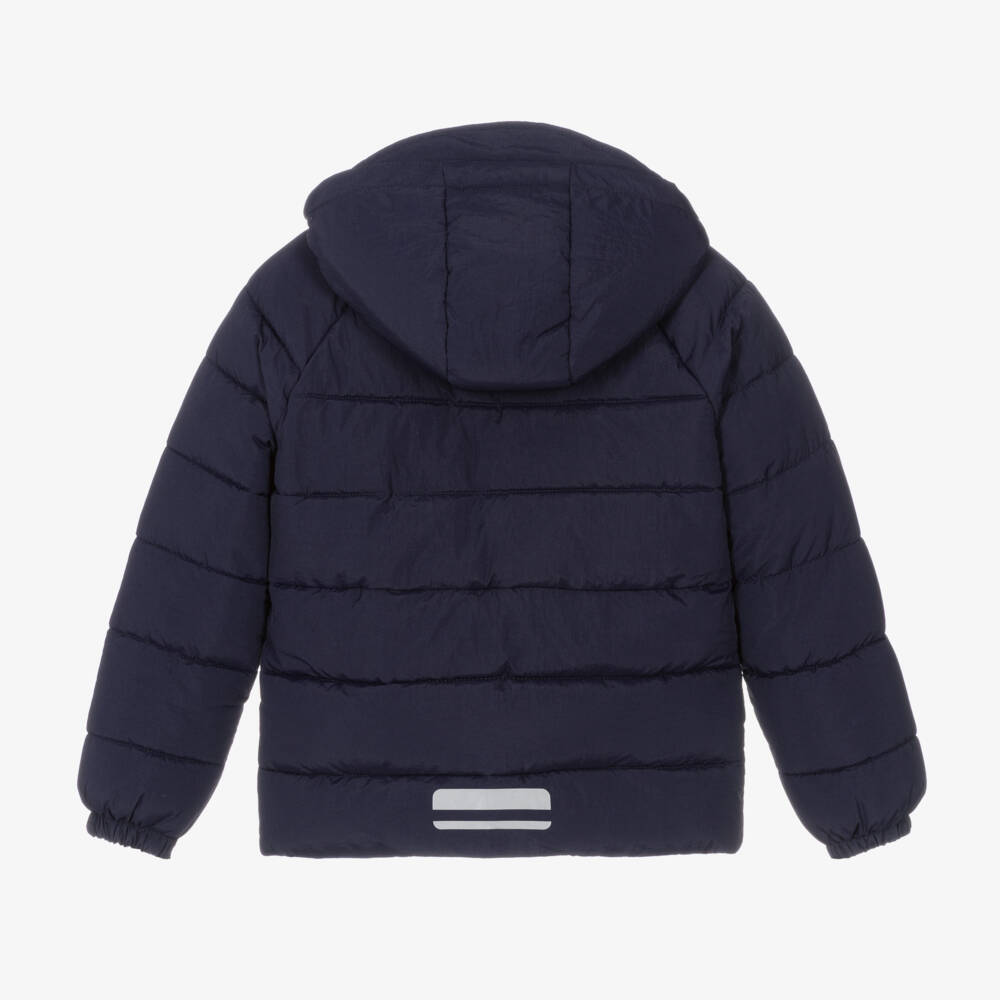 Mitty James-Navy Blue Showerproof Puffer Coat | Childrensalon