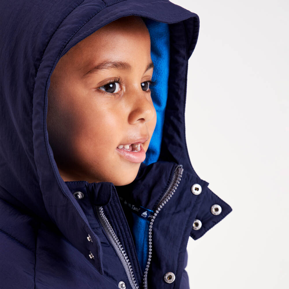 Mitty James-Navy Blue Showerproof Puffer Coat | Childrensalon