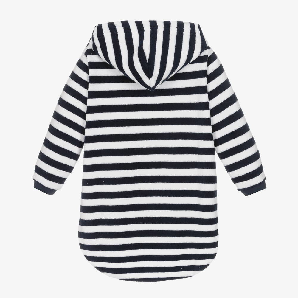 Mitty James-روب قطن تيري مخطط لون كحلي | Childrensalon