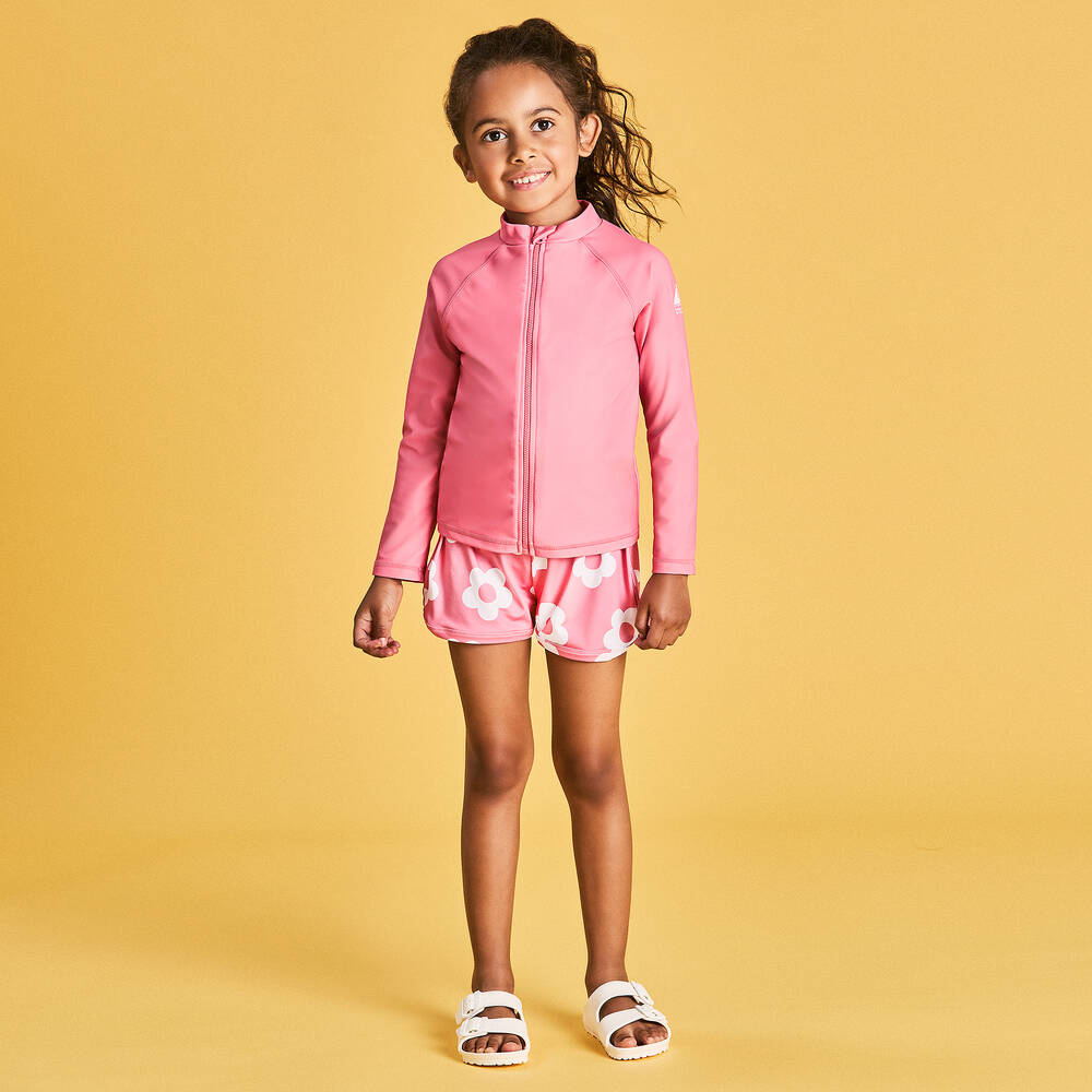 Mitty James-Pink Sun Protective Swim Top (UPF50+) | Childrensalon