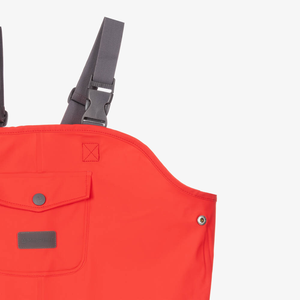 Mitty James-Red & Pink Waterproof Raincoat & Salopettes | Childrensalon