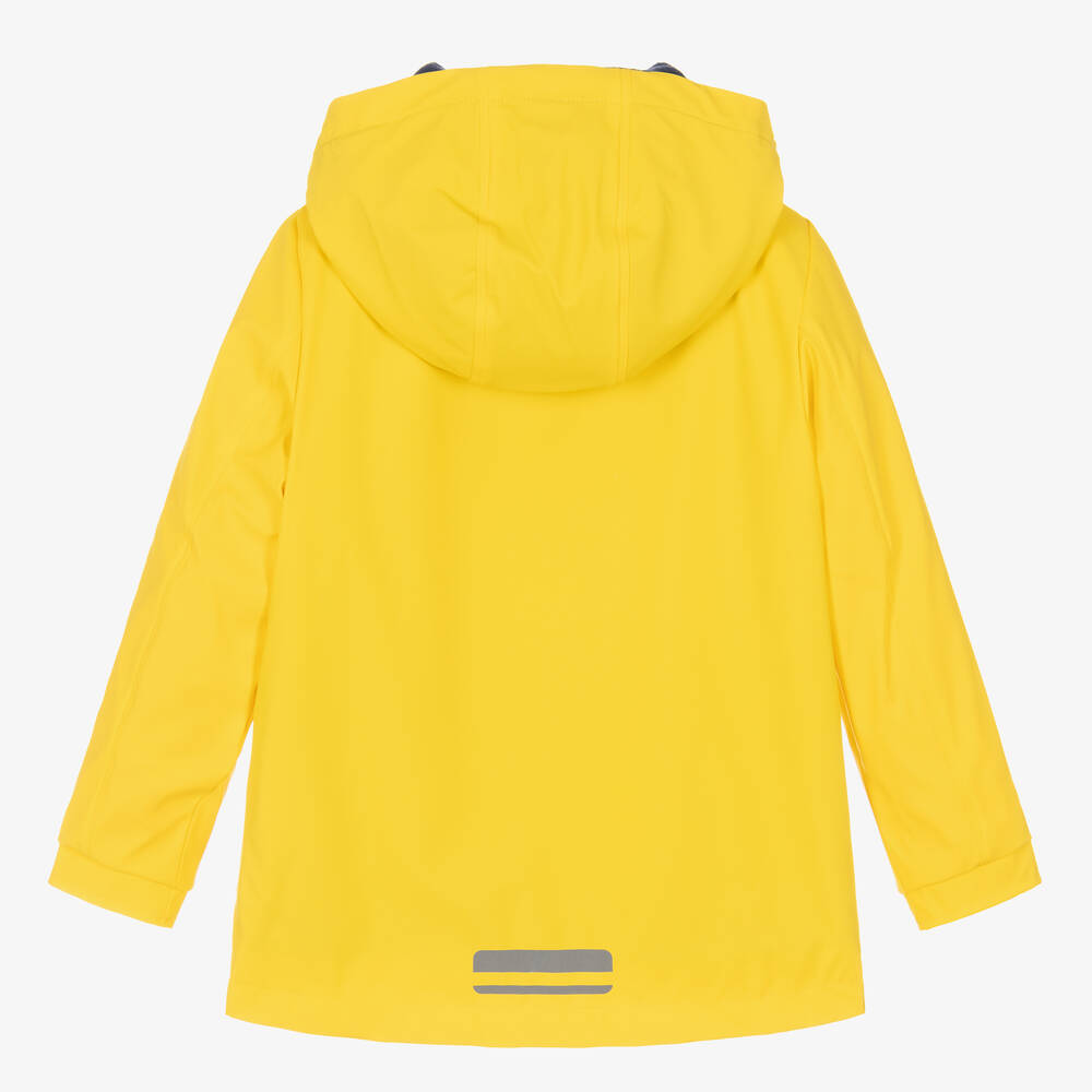 Mitty James-Yellow Hooded Waterproof Raincoat | Childrensalon