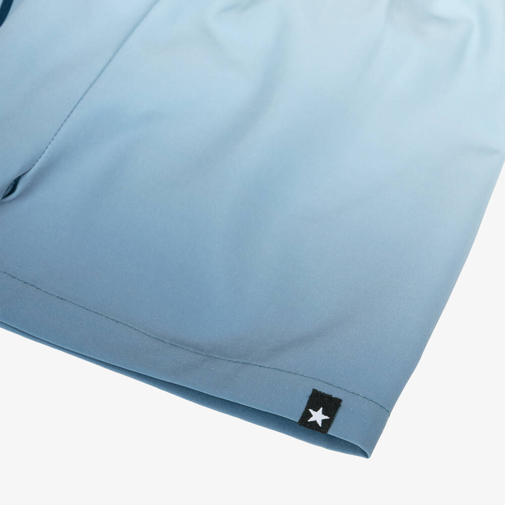 Molo-Baby Boys Blue Smiling Palm Tree Swim Shorts (UPF50+) | Childrensalon