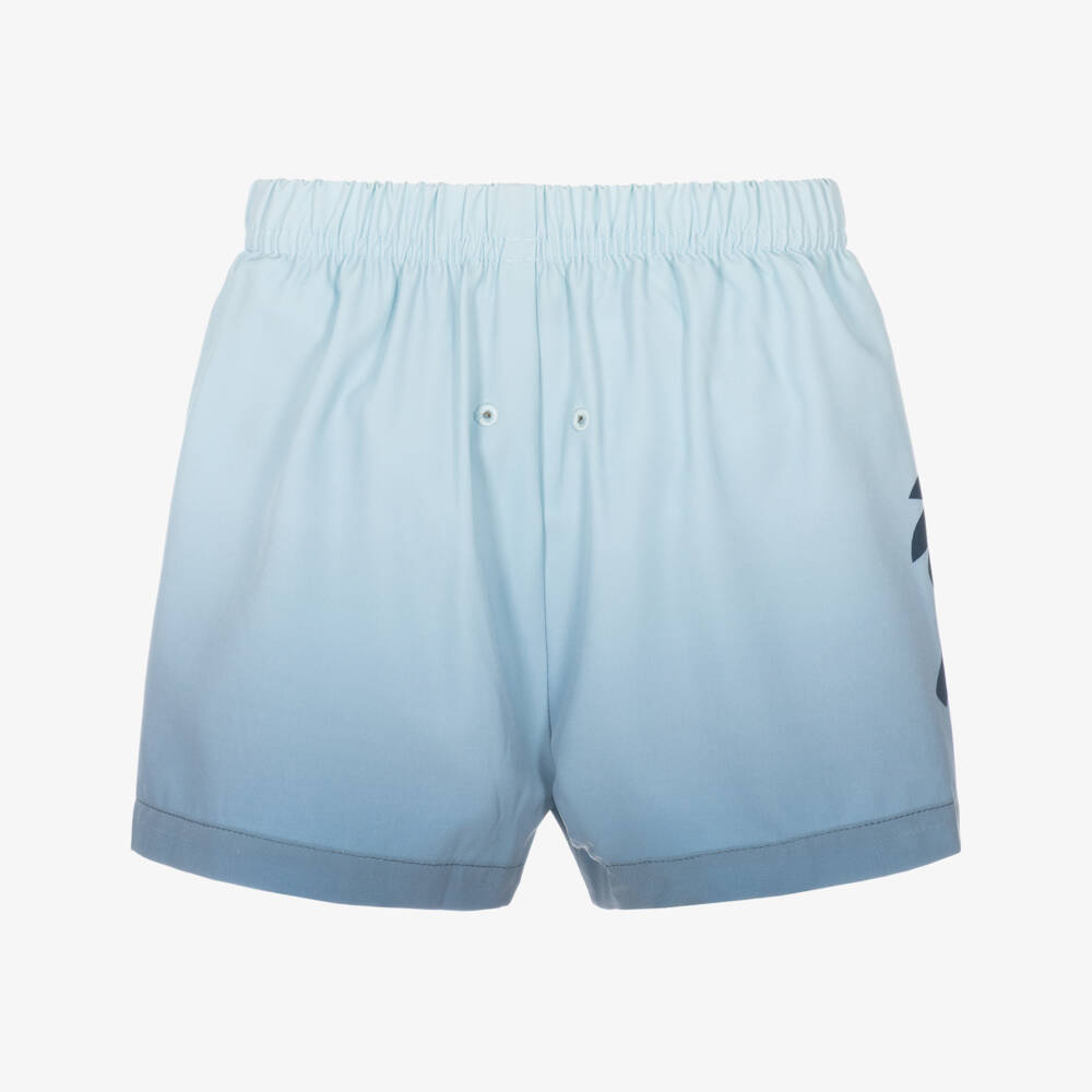 Molo-Baby Boys Blue Smiling Palm Tree Swim Shorts (UPF50+) | Childrensalon