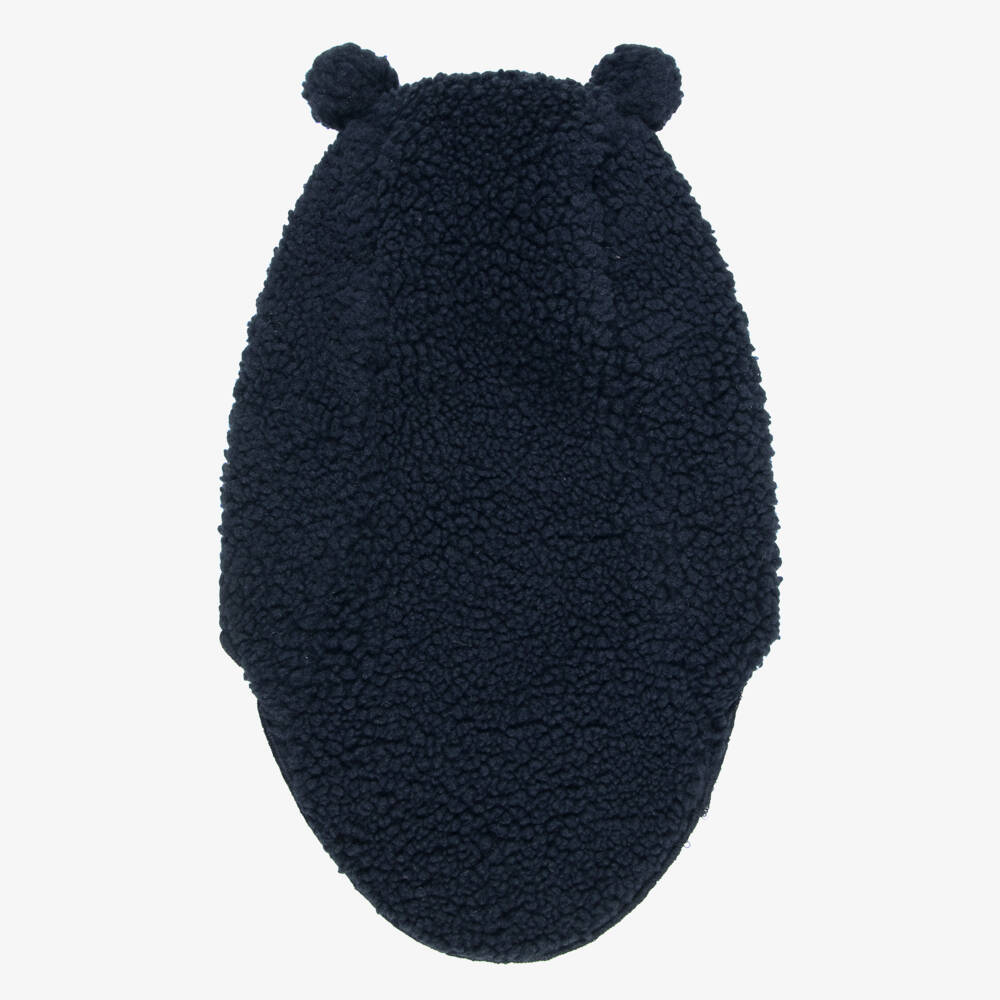 Molo-Baby Boys Navy Blue Sherpa Balaclava | Childrensalon