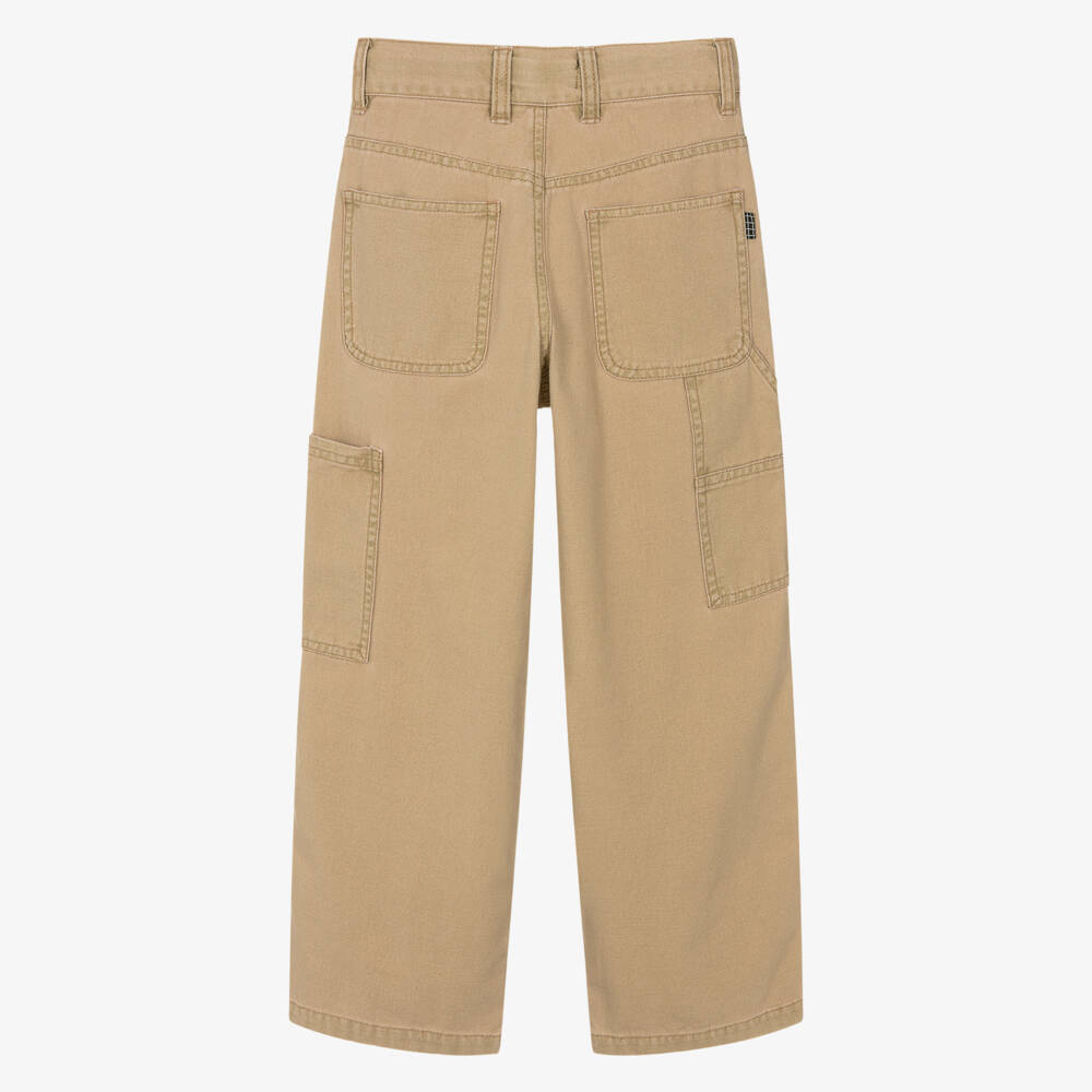 Molo-جينز بجيوب كاربنتر قطن لون بيج | Childrensalon