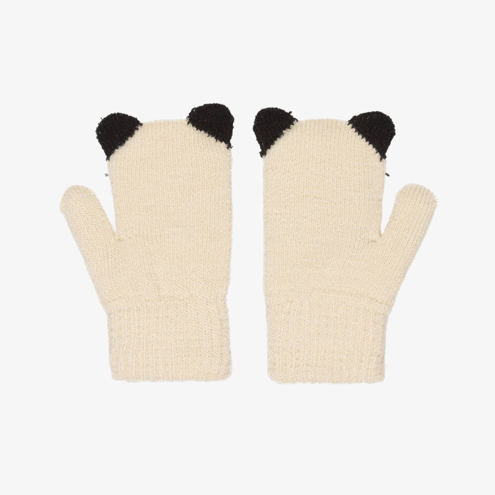 Molo-Варежки кремовые вязаные Кот | Childrensalon