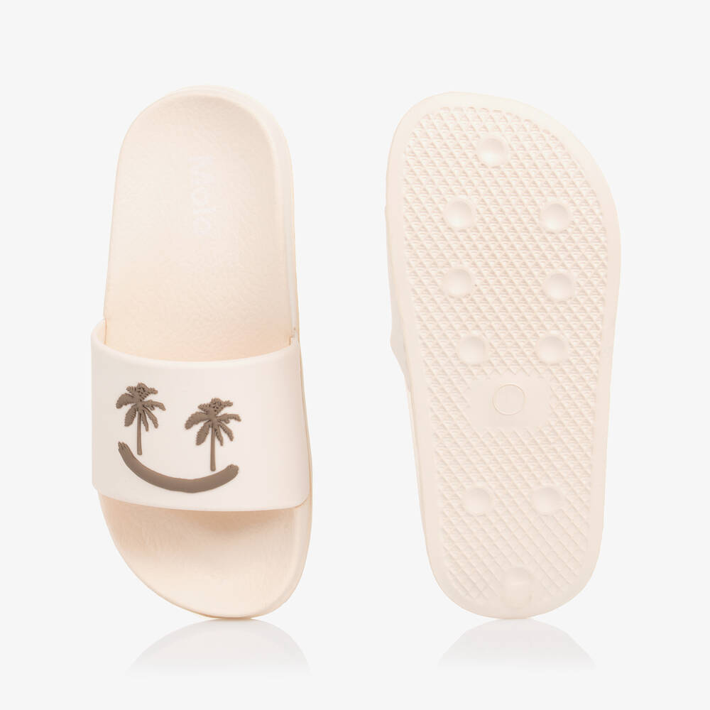 Molo-Beige Palm Tree Smile Sliders | Childrensalon