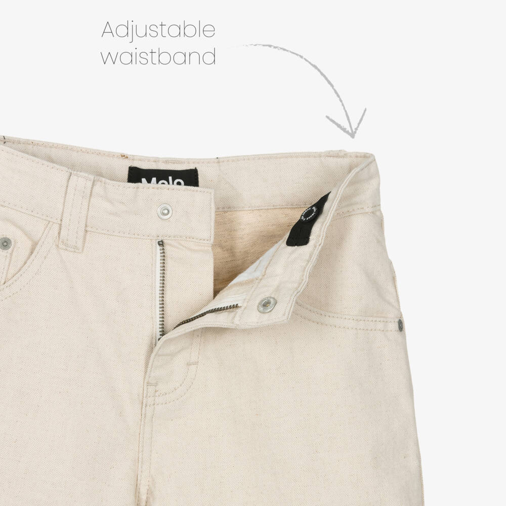 Molo-شورت دنيم بقصة مريحة لون بيج | Childrensalon