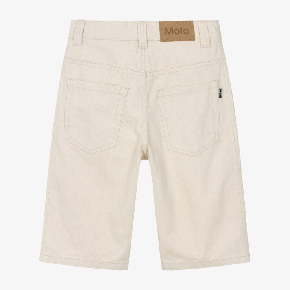 Molo-شورت دنيم بقصة مريحة لون بيج | Childrensalon