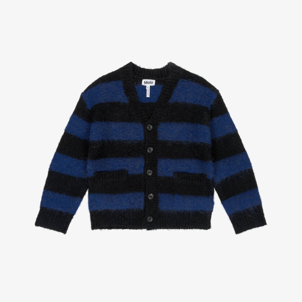 Molo-كارديغان محبوك ومقلم لون كحلي وأسود | Childrensalon