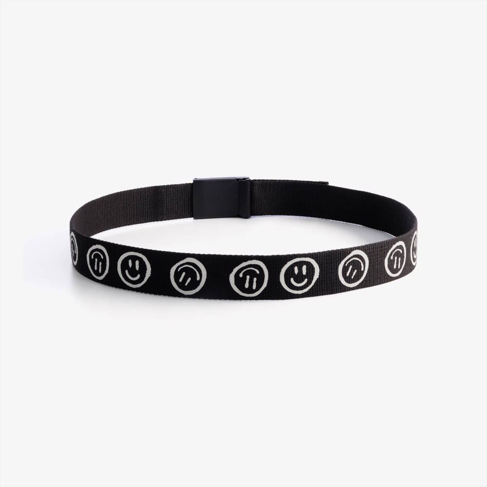 Molo-Black Graphic Woven Belt | Childrensalon