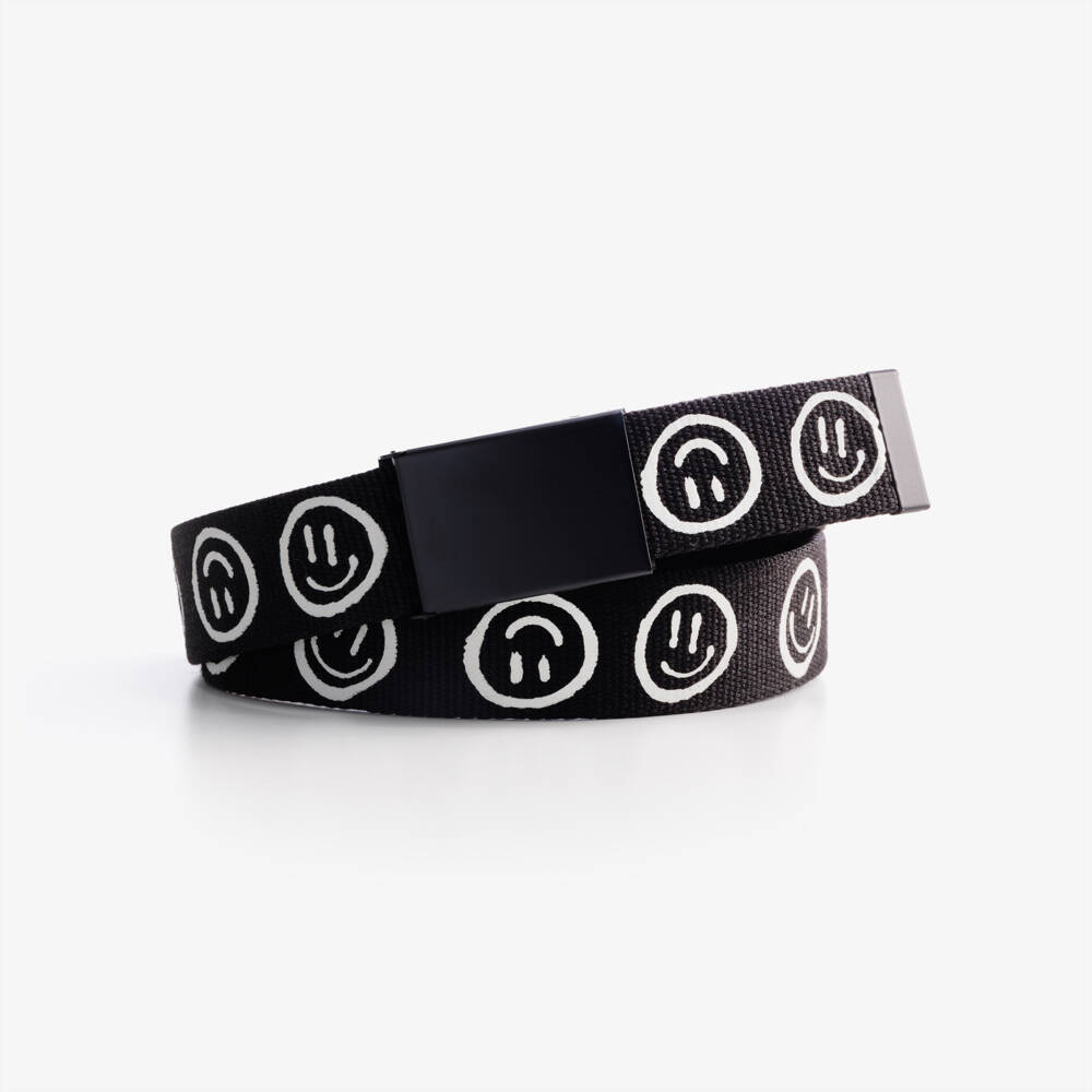 Molo-Black Graphic Woven Belt | Childrensalon