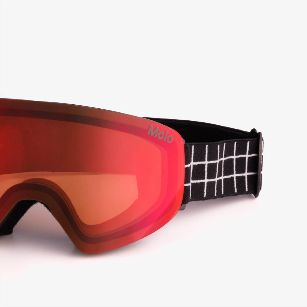 Molo-Black & Orange-Red Ombré Ski Goggles | Childrensalon