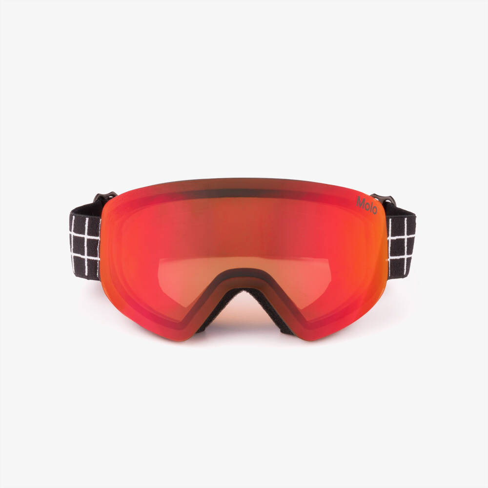 Molo-Black & Orange-Red Ombré Ski Goggles | Childrensalon