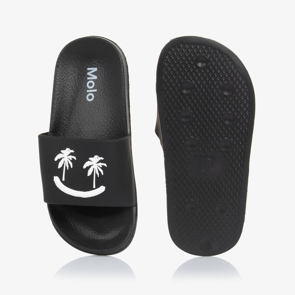 Molo-Black Palm Tree Smile Sliders | Childrensalon
