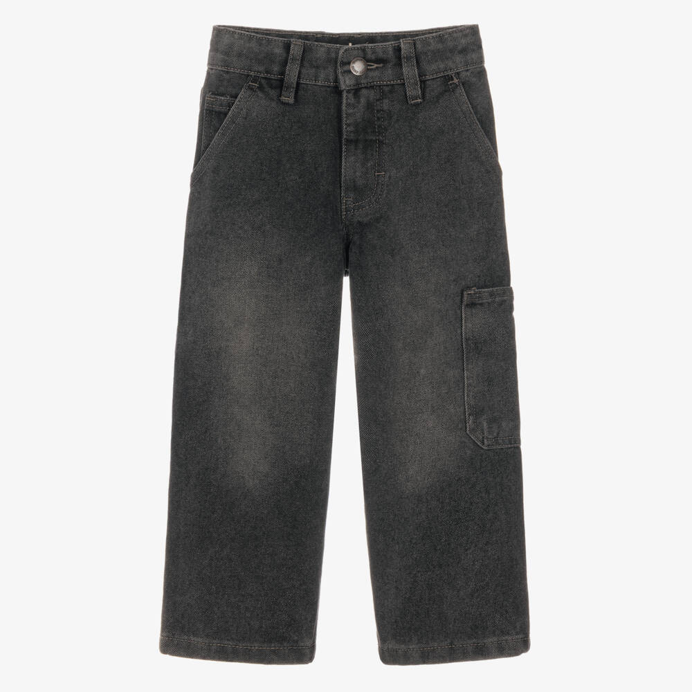 Molo-Black Relaxed Fit Jeans with Carpenter Pockets | Childrensalon