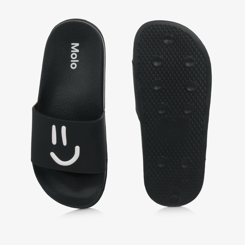 Molo-Black Smiling Face Sliders | Childrensalon
