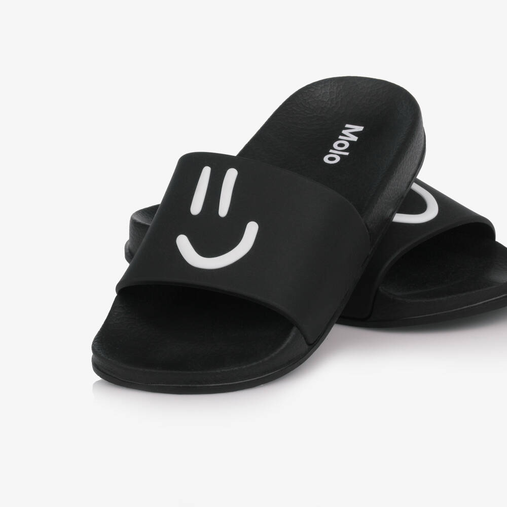 Molo-Black Smiling Face Sliders | Childrensalon