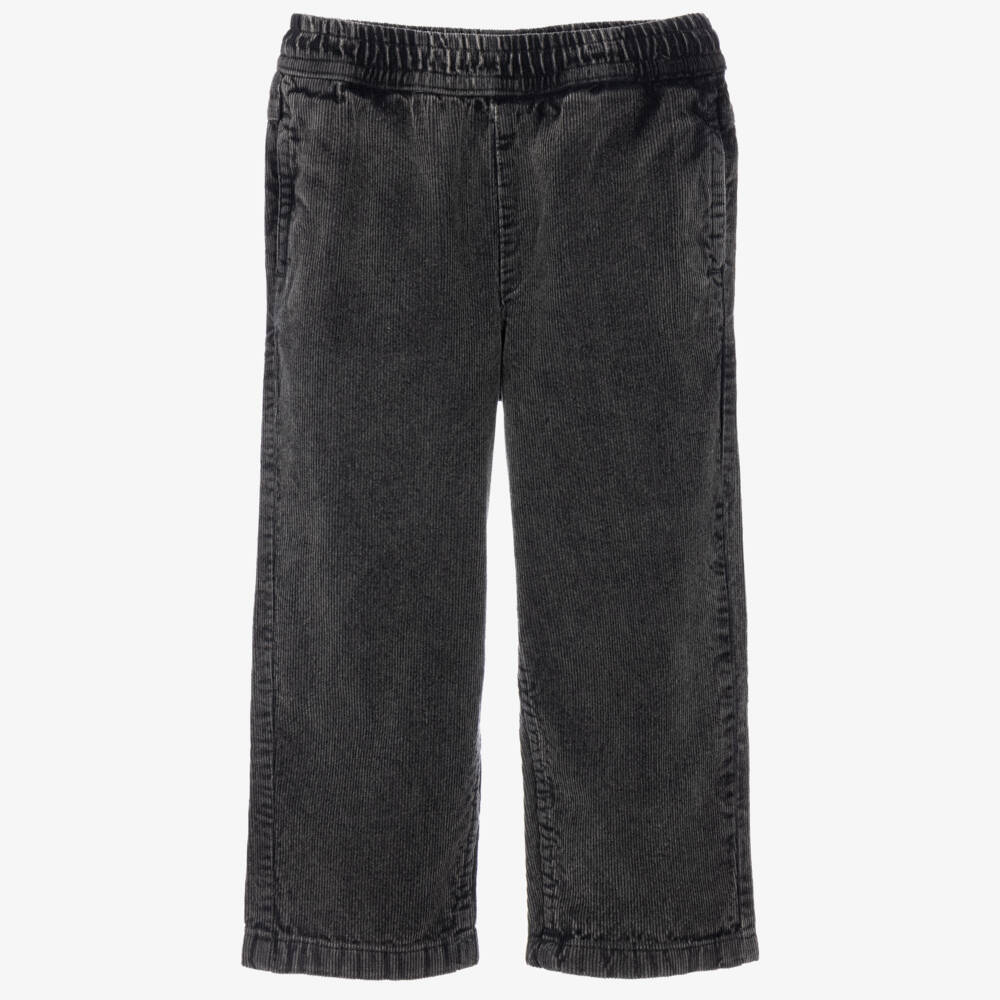 Molo-Black Washed Corduroy Trousers | Childrensalon