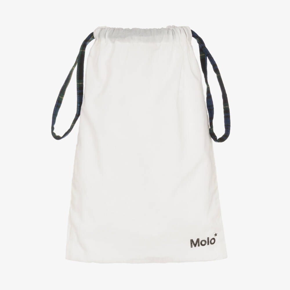 Molo-Blue & Green Check Organic Cotton Pyjamas | Childrensalon