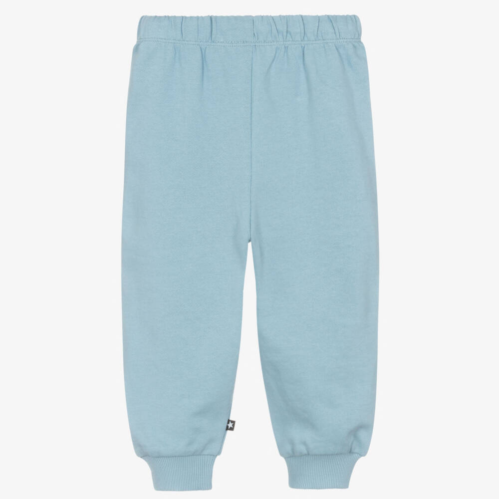 Molo-Джоггеры голубые из органического хлопка с монстрами | Childrensalon