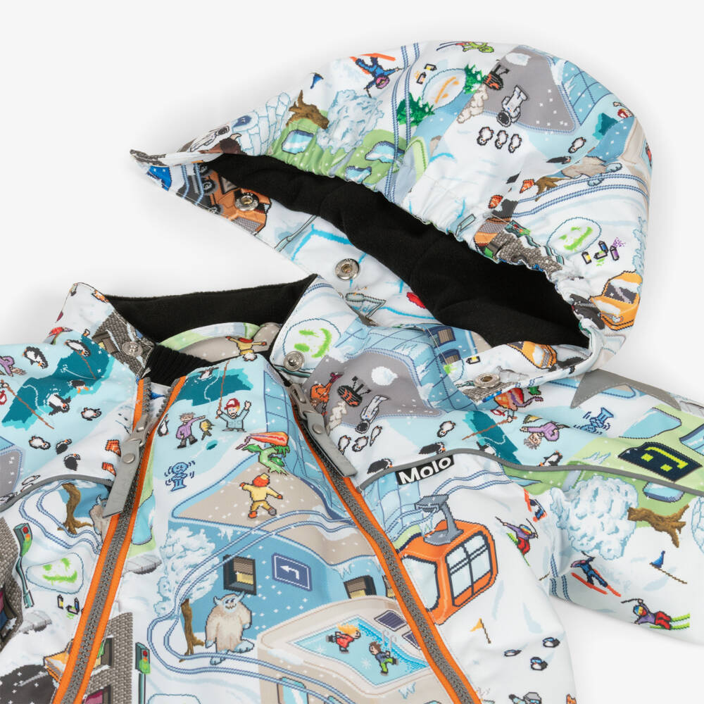 Molo-أفارول للثلج بتصميم منتجع تزلج لون أزرق للأولاد الرضع | Childrensalon