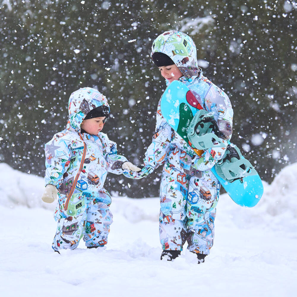 Molo-أفارول للثلج بتصميم منتجع تزلج لون أزرق للأولاد الرضع | Childrensalon