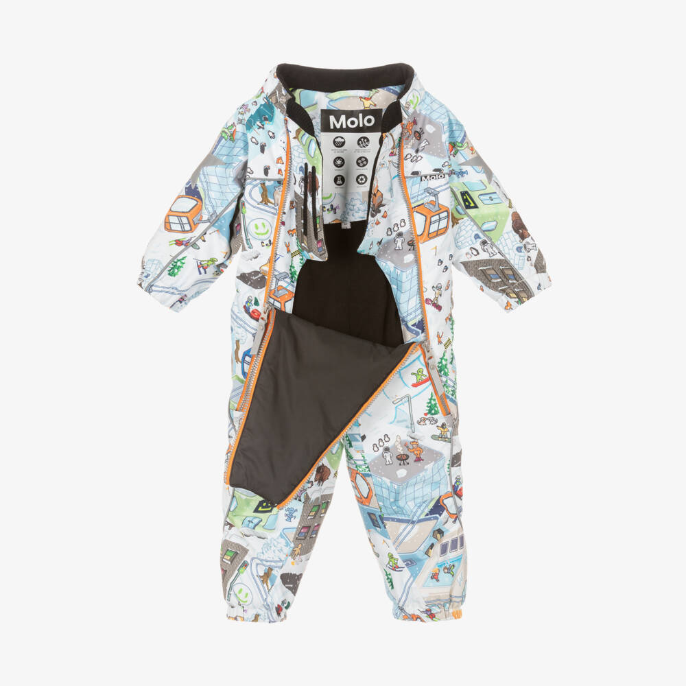 Molo-أفارول للثلج بتصميم منتجع تزلج لون أزرق للأولاد الرضع | Childrensalon