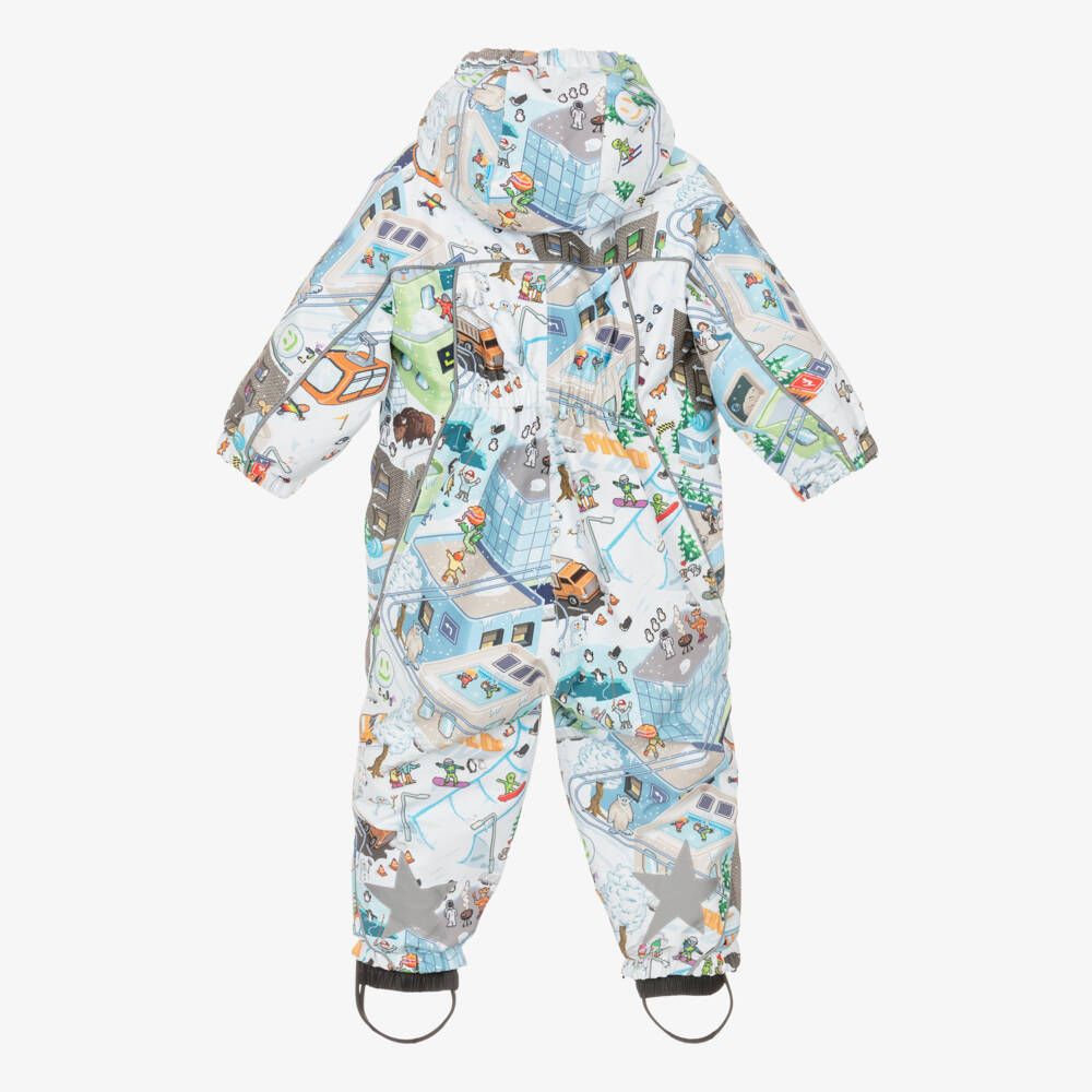 Molo-أفارول للثلج بتصميم منتجع تزلج لون أزرق للأولاد الرضع | Childrensalon