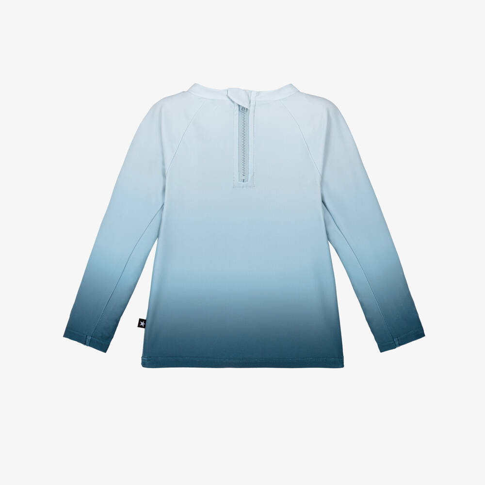 Molo-Blue Smiling Palm Tree Sun Protective Baby Top (UPF50+) | Childrensalon