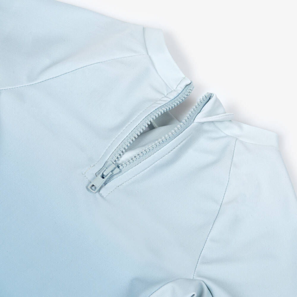 Molo-Blue Smiling Palm Tree Sun Protective Baby Top (UPF50+) | Childrensalon