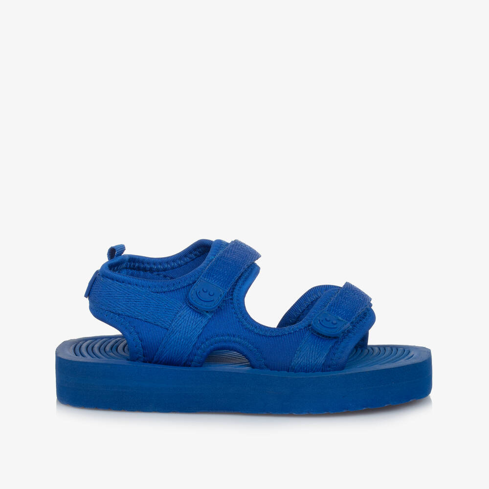 Molo-Blue Velcro Foam Sandals | Childrensalon