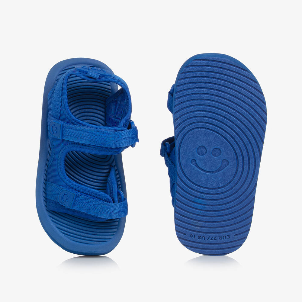 Molo-Blue Velcro Foam Sandals | Childrensalon