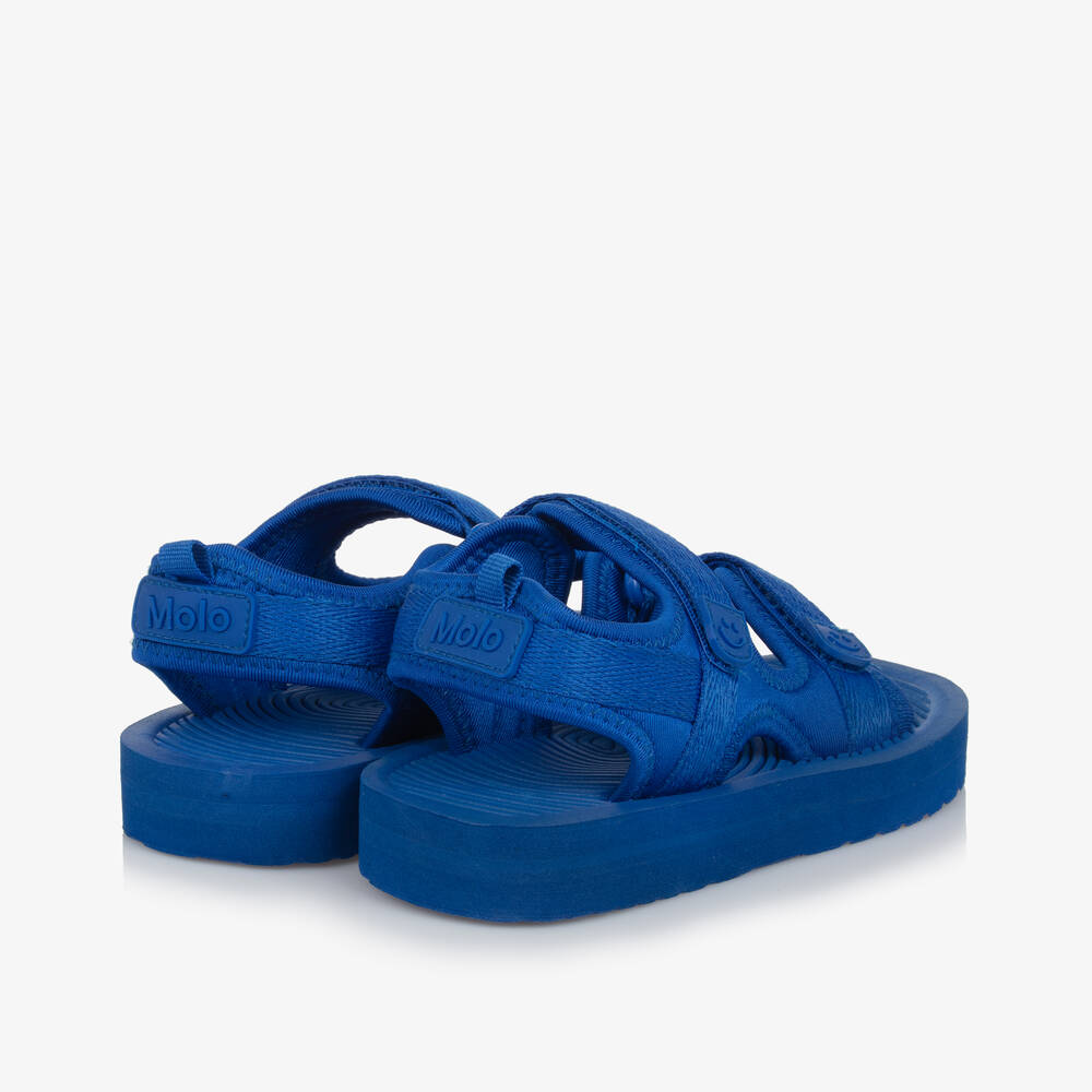 Molo-Blue Velcro Foam Sandals | Childrensalon