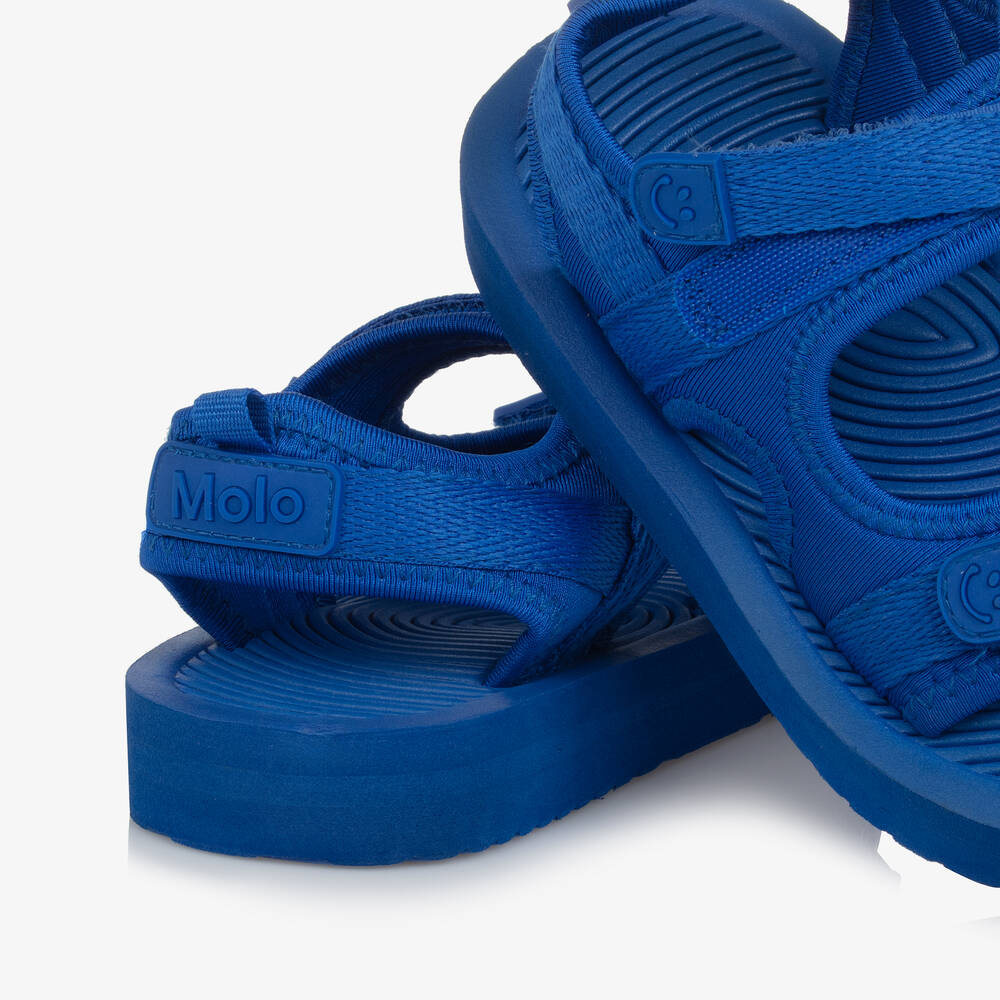 Molo-Blue Velcro Foam Sandals | Childrensalon