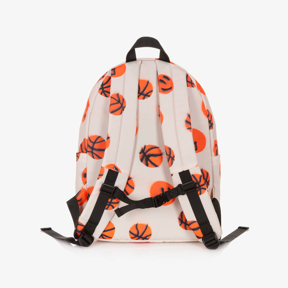 Molo-Boys Beige Basketball Canvas Backpack (42cm) | Childrensalon