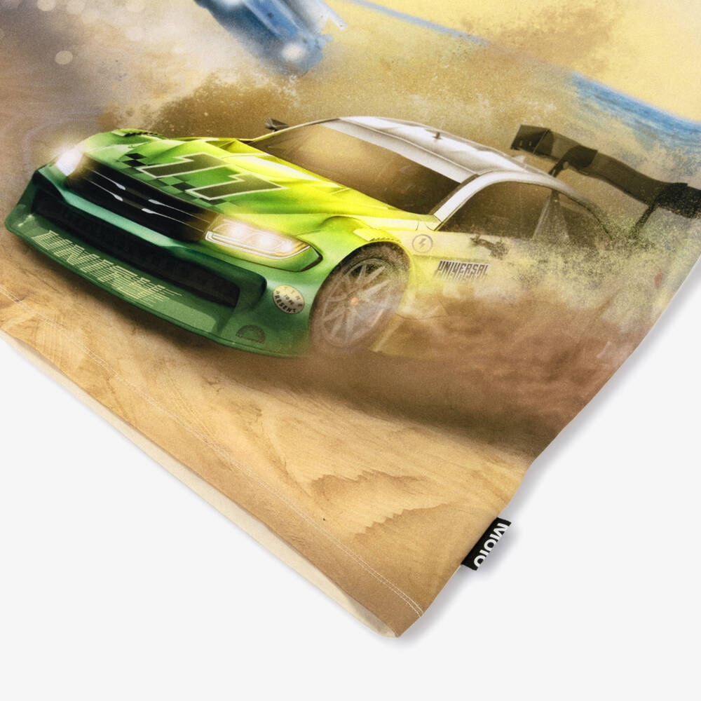 Molo-Футболка бежевая из органического хлопка с пляжным гоночным принтом для мальчиков | Childrensalon