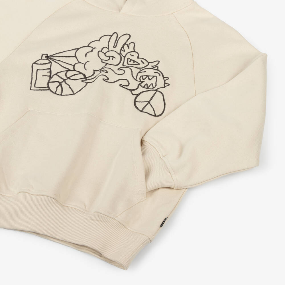 Molo-Худи из бежевое из хлопка с граффити вышивкой для мальчиков | Childrensalon