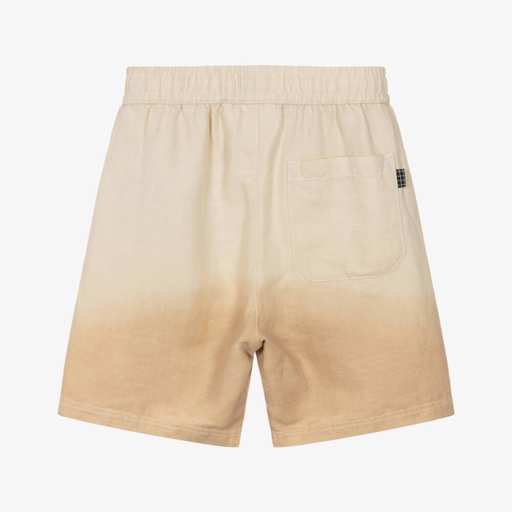 Molo-Boys Beige Gradient Linen & Cotton Shorts | Childrensalon
