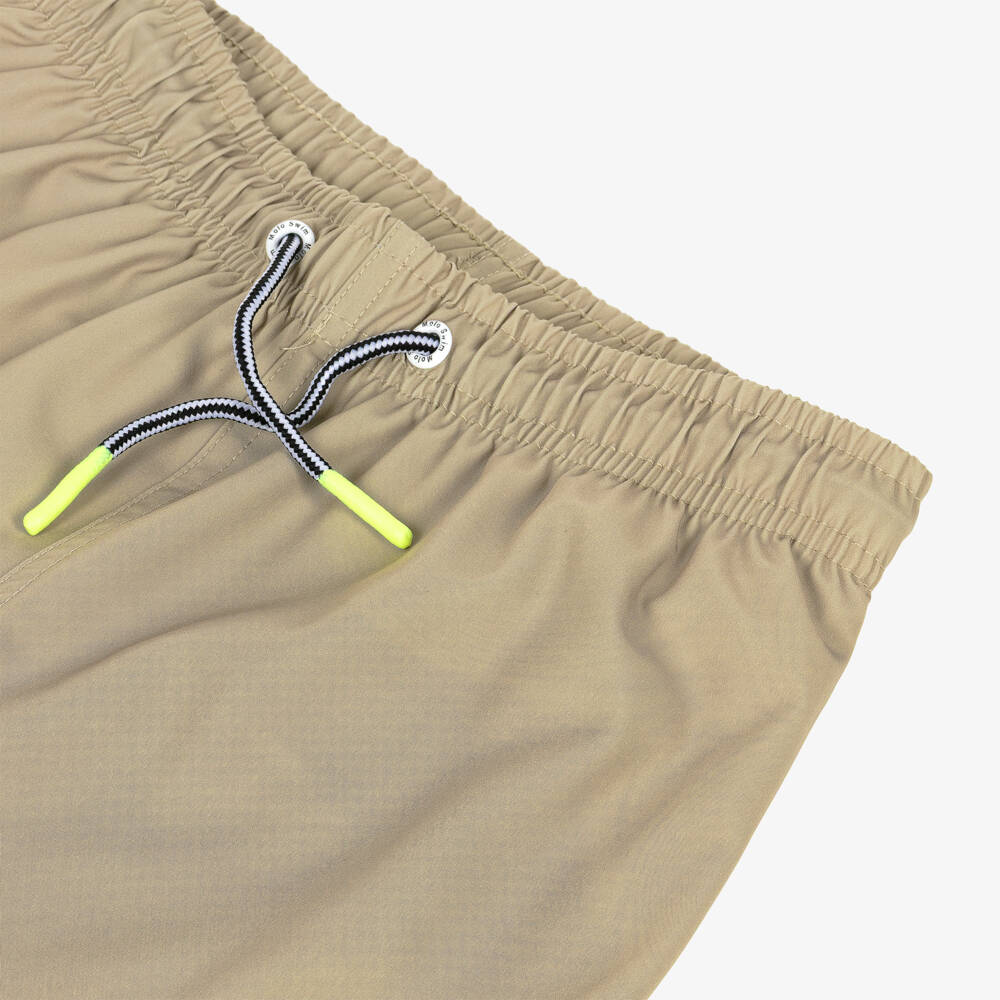 Molo-Boys Beige Happy Fruit Swim Shorts (UPF50+) | Childrensalon