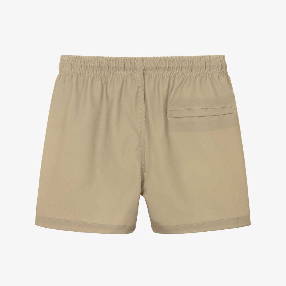 Molo-Boys Beige Happy Fruit Swim Shorts (UPF50+) | Childrensalon