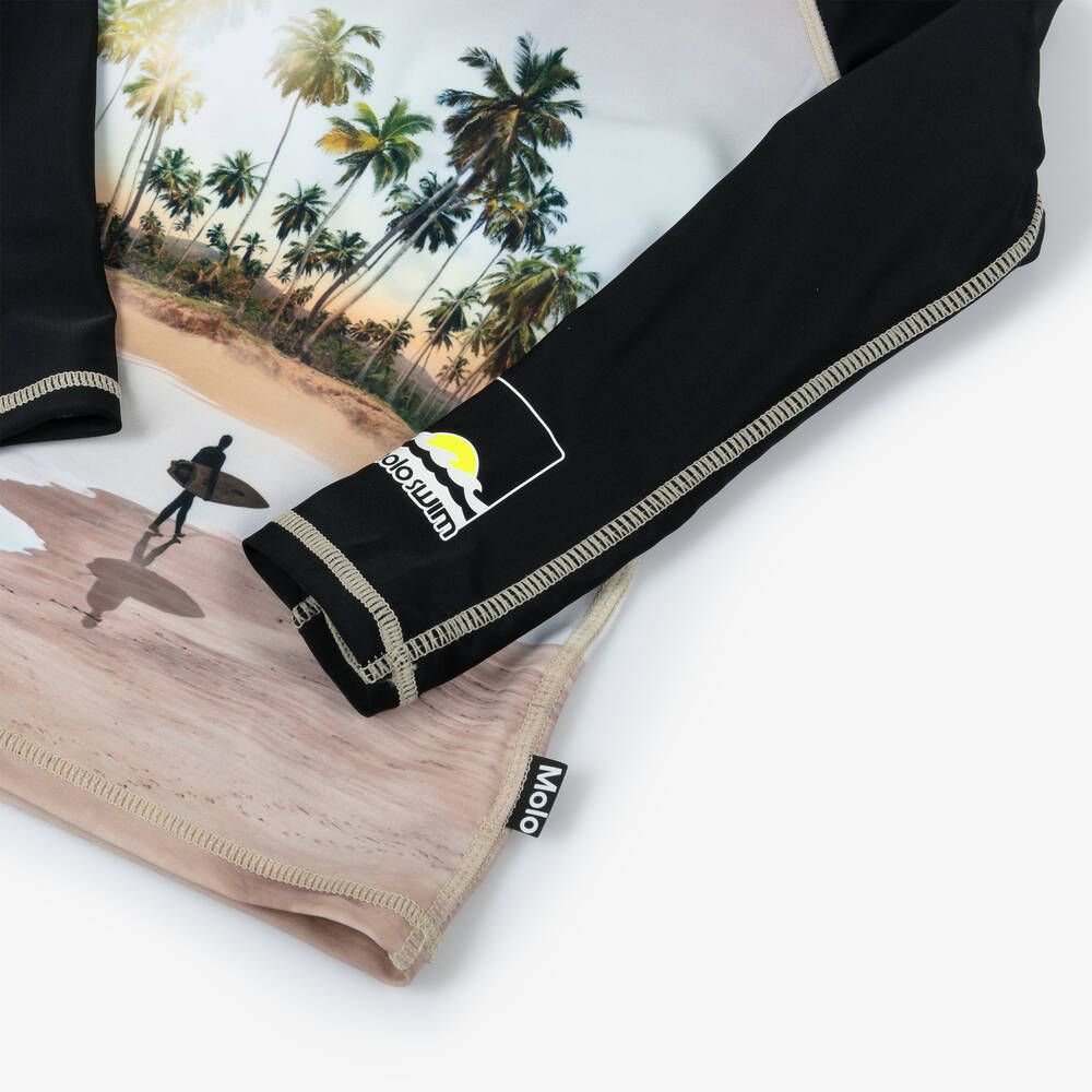 Molo-توب سباحة واقي من الشمس لون بيج للأولاد (UPF50+) | Childrensalon