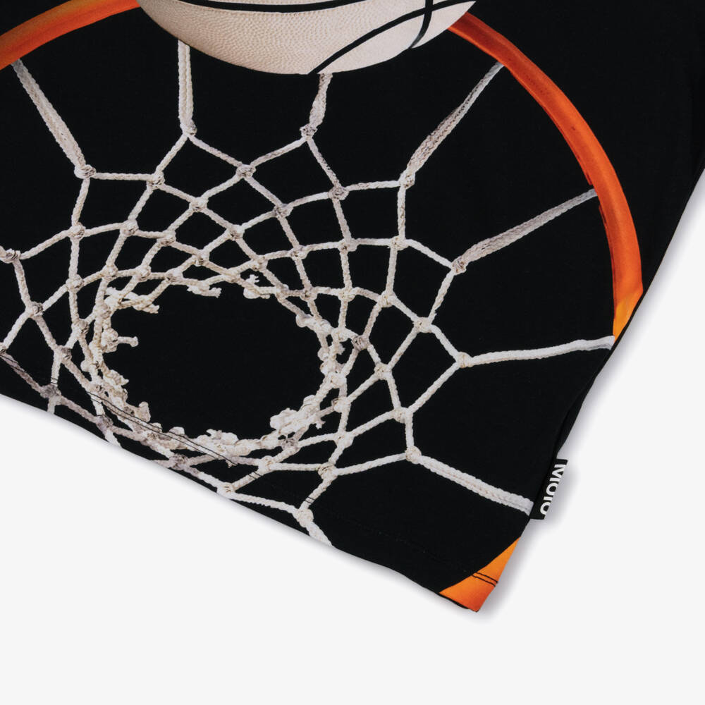 Molo-Футболка черная Баскетбол из органического хлопка для мальчиков | Childrensalon