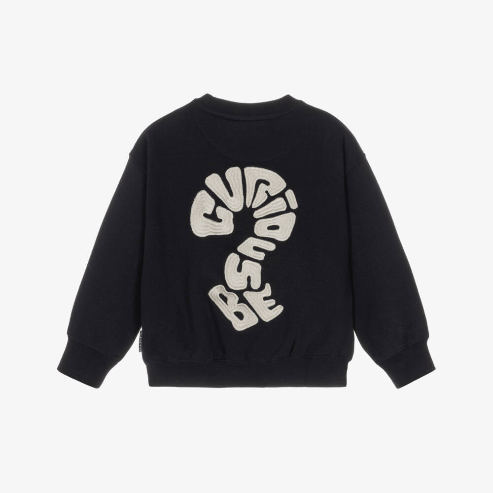 Molo-Boys Black Be Curious Sweatshirt | Childrensalon