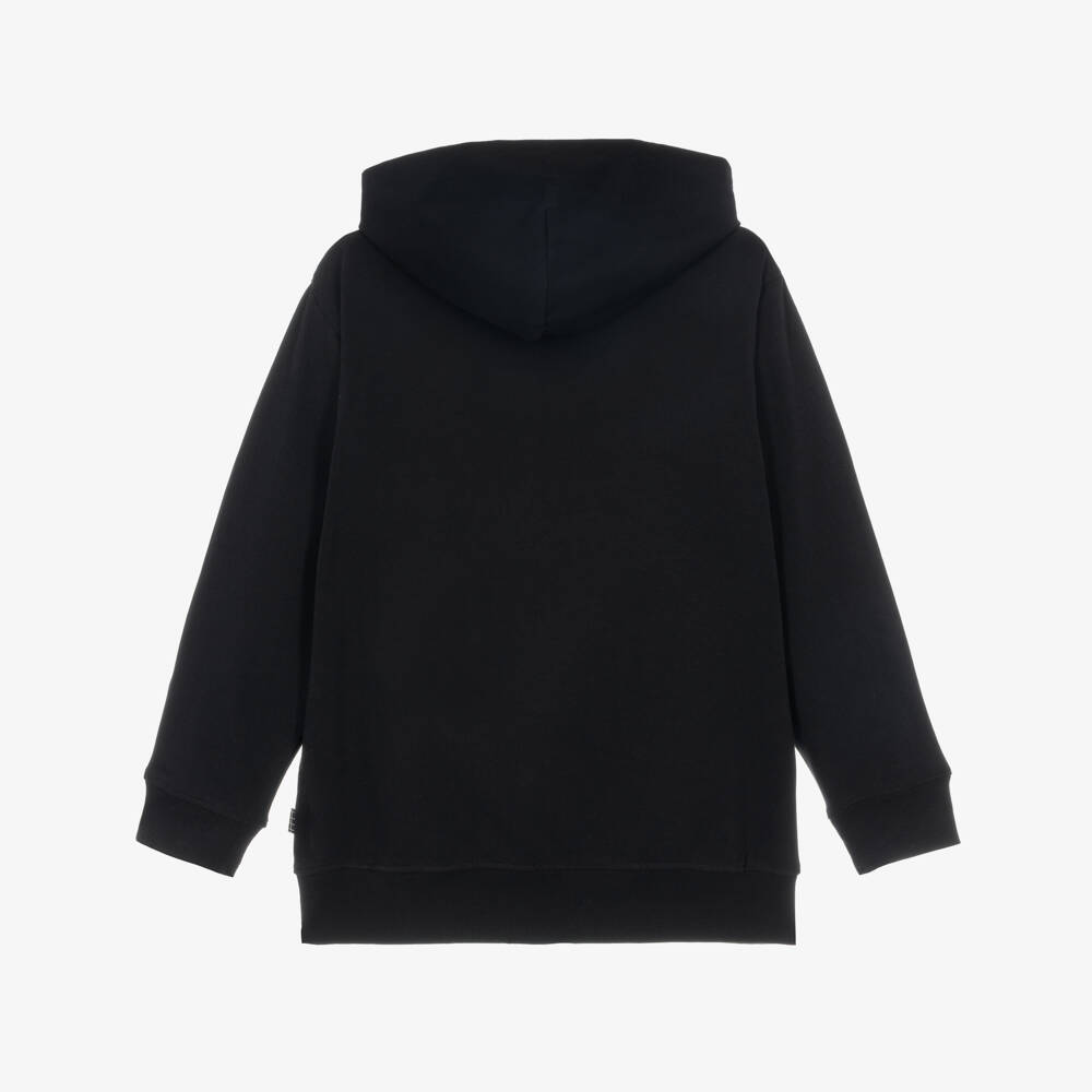 Molo-Boys Black Cotton Football Hoodie | Childrensalon
